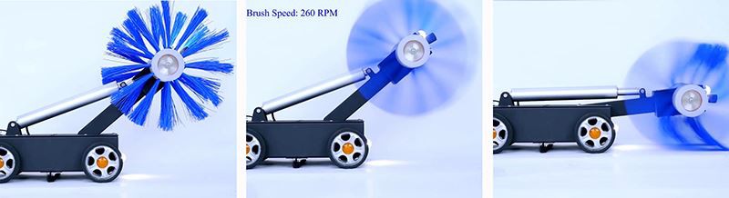 AC duct cleaning robot running